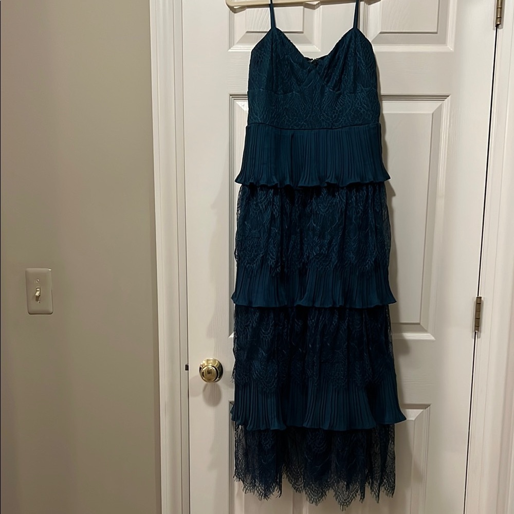 Lulu's Deep Teal Lace Dress